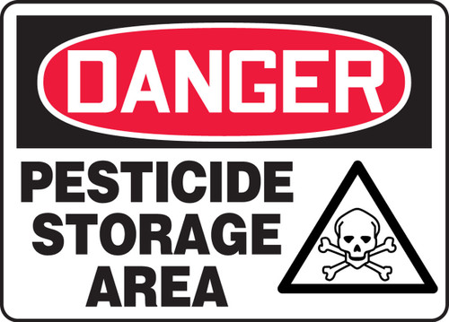 OSHA Danger Safety Sign: Pesticide Storage Area 10" x 14" Dura-Fiberglass 1/Each - MCHL234XF