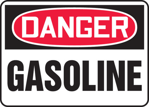 OSHA Danger Safety Sign: Gasoline 10" x 14" Aluminum - MCHL245VA