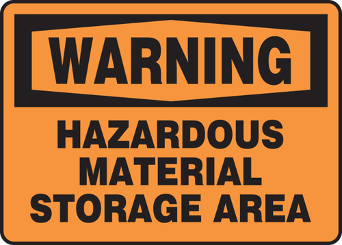 OSHA Warning Safety Sign: Hazardous Material Storage Area 7" x 10" Accu-Shield 1/Each - MCHL320XP