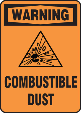 OSHA Warning Safety Sign: Combustible Dust 10" x 7" Aluma-Lite 1/Each - MCHL340XL