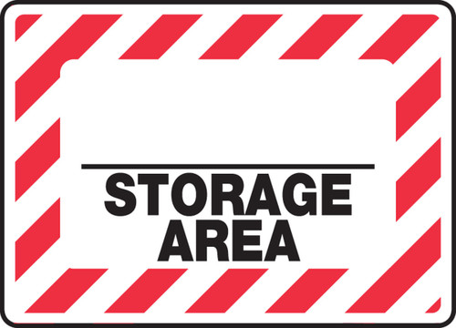 Custom Safety Signs: _______ Storage Area 10" x 14" Aluminum 1/Each - MCHL506VA