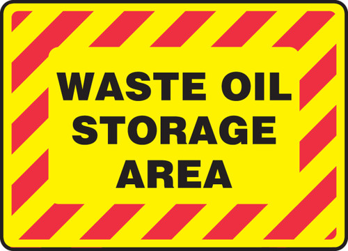 Safety Sign: Waste Oil Storage Area 10" x 14" Dura-Fiberglass 1/Each - MCHL508XF