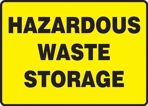 Safety Sign: Hazardous Waste Storage 7" x 10" Adhesive Vinyl 1/Each - MCHL566VS