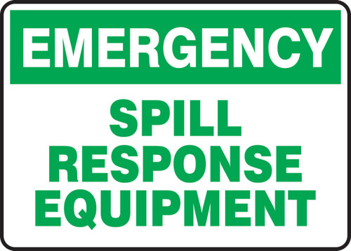 Emergency Chemical Safety Sign: Spill Response Equipment 10" x 14" Accu-Shield 1/Each - MCHL907XP