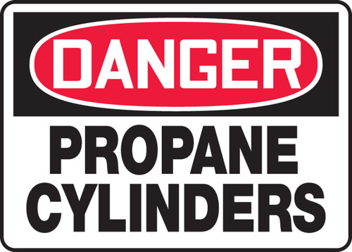OSHA Danger Safety Sign: Propane Cylinders 10" x 14" Dura-Fiberglass 1/Each - MCPG102XF