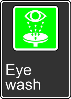 Safety Sign: Eye Wash English 14" x 10" Aluminum 1/Each - MCSA943VA