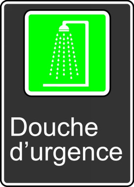 Safety Sign: Emergency Shower English 14" x 10" Dura-Plastic 1/Each - MCSA947XT