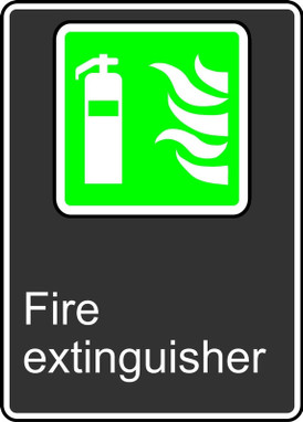 Safety Sign: Fire Extinguisher English 14" x 10" Aluminum 1/Each - MCSA953VA