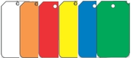 Safety Tags: Blank Tags White PF-Cardstock 5/Pack - MDT520CTM