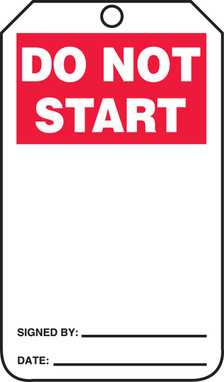 Safety Tag Standard Back B RP-Plastic 5/Pack - MDT521PTM