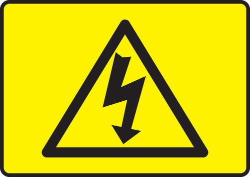 Safety Label: Electrical Hazard Shock Graphic 7" x 10" Dura-Plastic 1/Each - MELC506XT