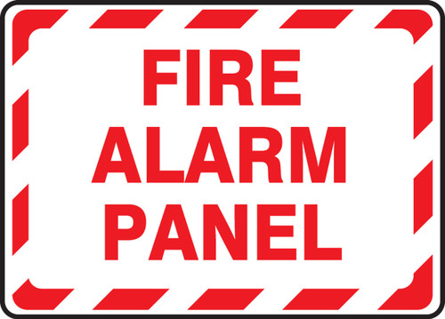 Safety Sign: Fire Alarm Panel 7" x 10" Plastic 1/Each - MEXG509VP
