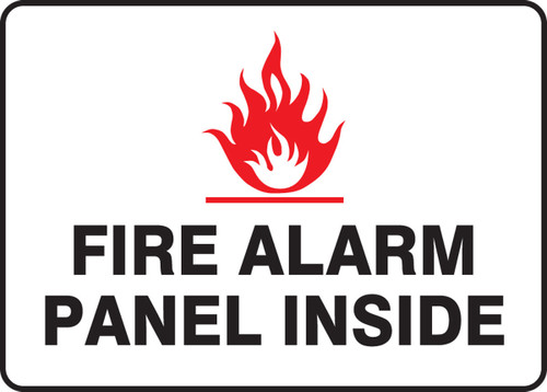Safety Sign: Fire Alarm Panel Inside (Graphic) 7" x 10" Accu-Shield 1/Each - MEXG516XP