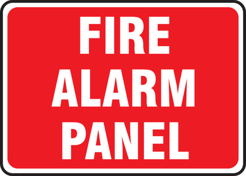 Safety Sign: Fire Alarm Panel 7" x 10" Aluminum 1/Each - MEXG521VA