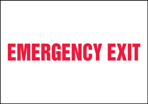 Safety Sign: Emergency Exit (Centered Text) 4" x 18" Aluma-Lite 1/Each - MEXT408XL