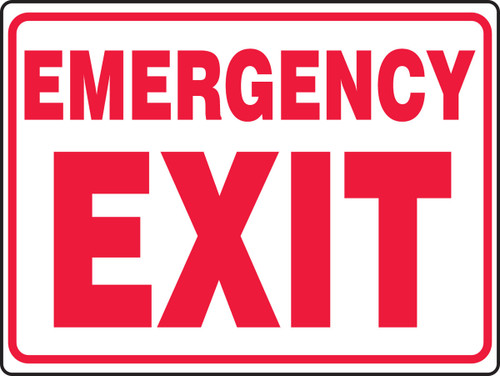 Safety Sign: Emergency Exit (Border) 18" x 24" Aluminum 1/Each - MEXT548VA