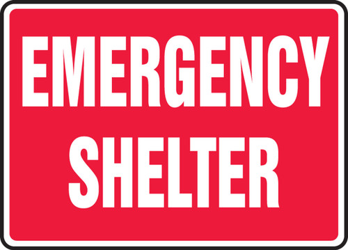 Safety Sign: Emergency Shelter 10" x 14" Aluma-Lite 1/Each - MFEX527XL