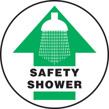 Slip-Gard Floor Sign: Safety Shower (Graphic And Arrow) Slip-Gard - MFS1617