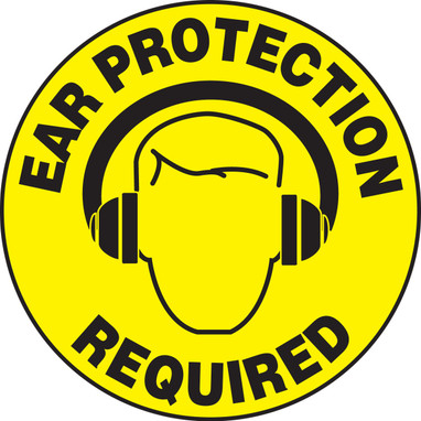 Slip-Gard Floor Sign: Ear Protection Required 17" Slip-Gard - MFS202