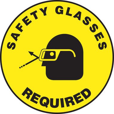 Slip-Gard Floor Sign: Safety Glasses Required (Graphic) Slip-Gard - MFS208