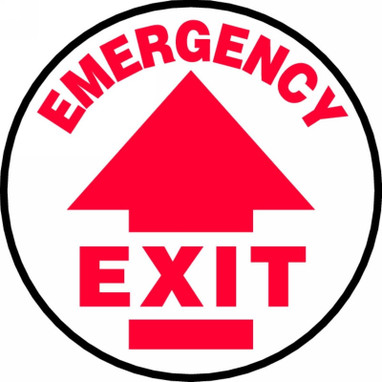 Slip-Gard Floor Sign: Emergency Exit 17" Slip-Gard - MFS701