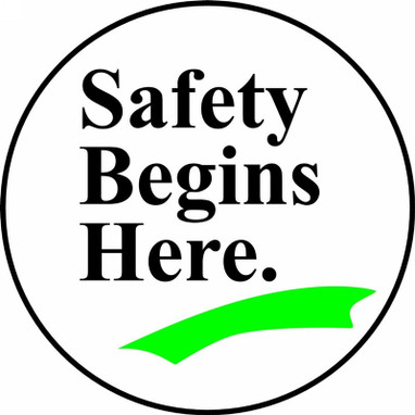 Slip-Gard Floor Sign: Safety Beings Here 8" Slip-Gard - MFS825