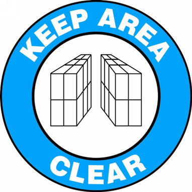 Slip-Gard Floor Sign: Keep Area Clear 8" Slip-Gard - MFS870