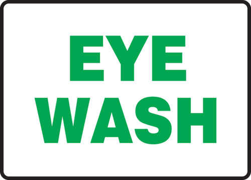 Safety Signs: Eye Wash 10" x 14" Plastic / - MFSD423VP