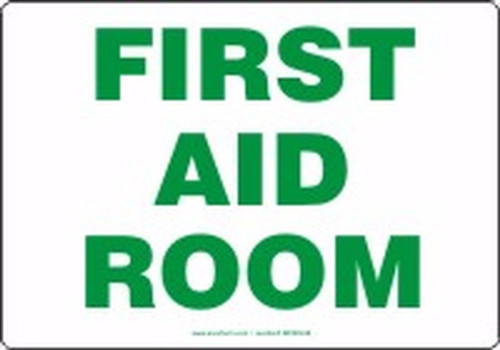 Safety Sign: First Aid room 7" x 10" Dura-Plastic 1/Each - MFSD438XT
