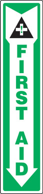 First Aid Sign: First Aid (Below) 18" x 4" Dura-Fiberglass 1/Each - MFSD500XF
