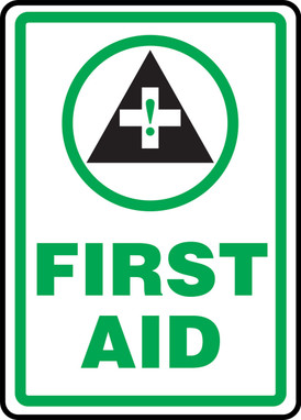 First Aid Sign 14" x 10" Aluminum 1/Each - MFSD505VA