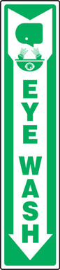 Safety Sign: Eye Wash (Down Arrow) 18" x 4" Aluminum - MFSD508VA