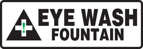Safety Sign: Eye Wash Fountain 4" x 12" Adhesive Vinyl 1/Each - MFSD521VS