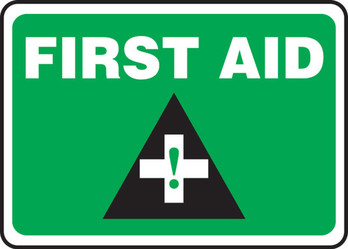 Safety Sign: First Aid 7" x 10" Aluma-Lite 1/Each - MFSD543XL