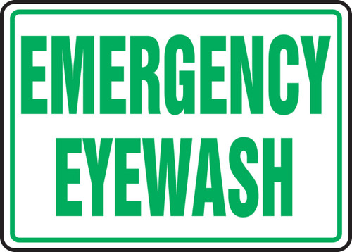 Safety Sign: Emergency Eyewash 10" x 14" Accu-Shield 1/Each - MFSD546XP