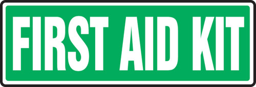 First Aid Sign 4" x 12" Adhesive Dura-Vinyl - MFSD554XV