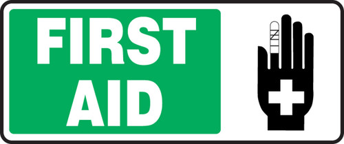 First Aid Sign 7" x 17" Dura-Fiberglass 1/Each - MFSD591XF