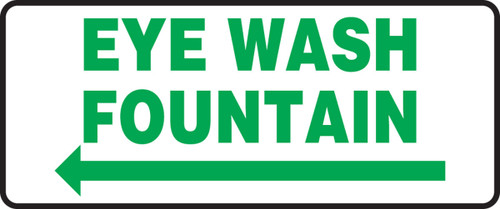 Safety Sign: Eye Wash Fountain 7" x 17" Dura-Plastic 1/Each - MFSD990XT