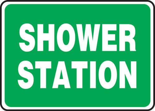 Safety Sign: Shower Station 7" x 10" Adhesive Dura-Vinyl 1/Each - MFSD992XV