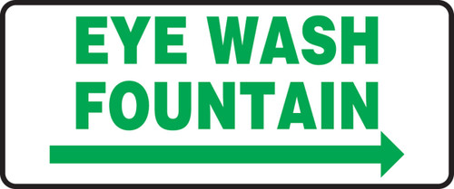 Safety Sign: Eye Wash Fountain 7" x 17" Accu-Shield 1/Each - MFSD994XP