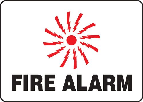 Safety Sign: Fire Alarm (Graphic) 10" x 14" Dura-Fiberglass 1/Each - MFXG409XF