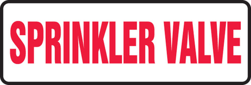 Safety Sign: Sprinkler Valve 4" x 12" Plastic 1/Each - MFXG438VP