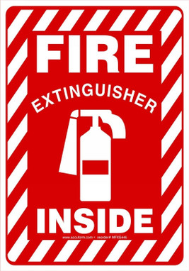 Safety Sign: Fire Extinguisher Inside (Graphic) 10" x 7" Dura-Fiberglass 1/Each - MFXG446XF