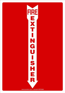Safety Signs: Fire Extinguisher 10" x 7" Dura-Plastic 1/Each - MFXG500XT