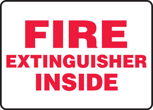 Fire Safety Sign 10" x 14" Dura-Plastic 1/Each - MFXG526XT