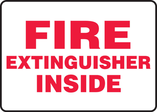 Fire Safety Sign 10" x 14" Adhesive Dura-Vinyl 1/Each - MFXG526XV