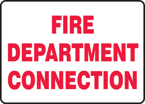 Safety Sign: Fire Department Connection 10" x 14" Dura-Fiberglass 1/Each - MFXG542XF