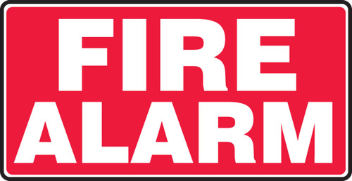 Safety Sign: Fire Alarm (Red Background) 7" x 14" Accu-Shield 1/Each - MFXG579XP