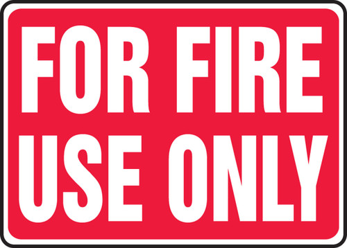 Fire Safety Sign 10" x 14" Adhesive Vinyl 1/Each - MFXG590VS