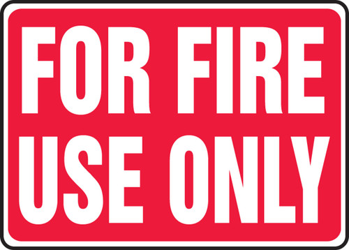 Fire Safety Sign 10" x 14" Dura-Fiberglass 1/Each - MFXG590XF